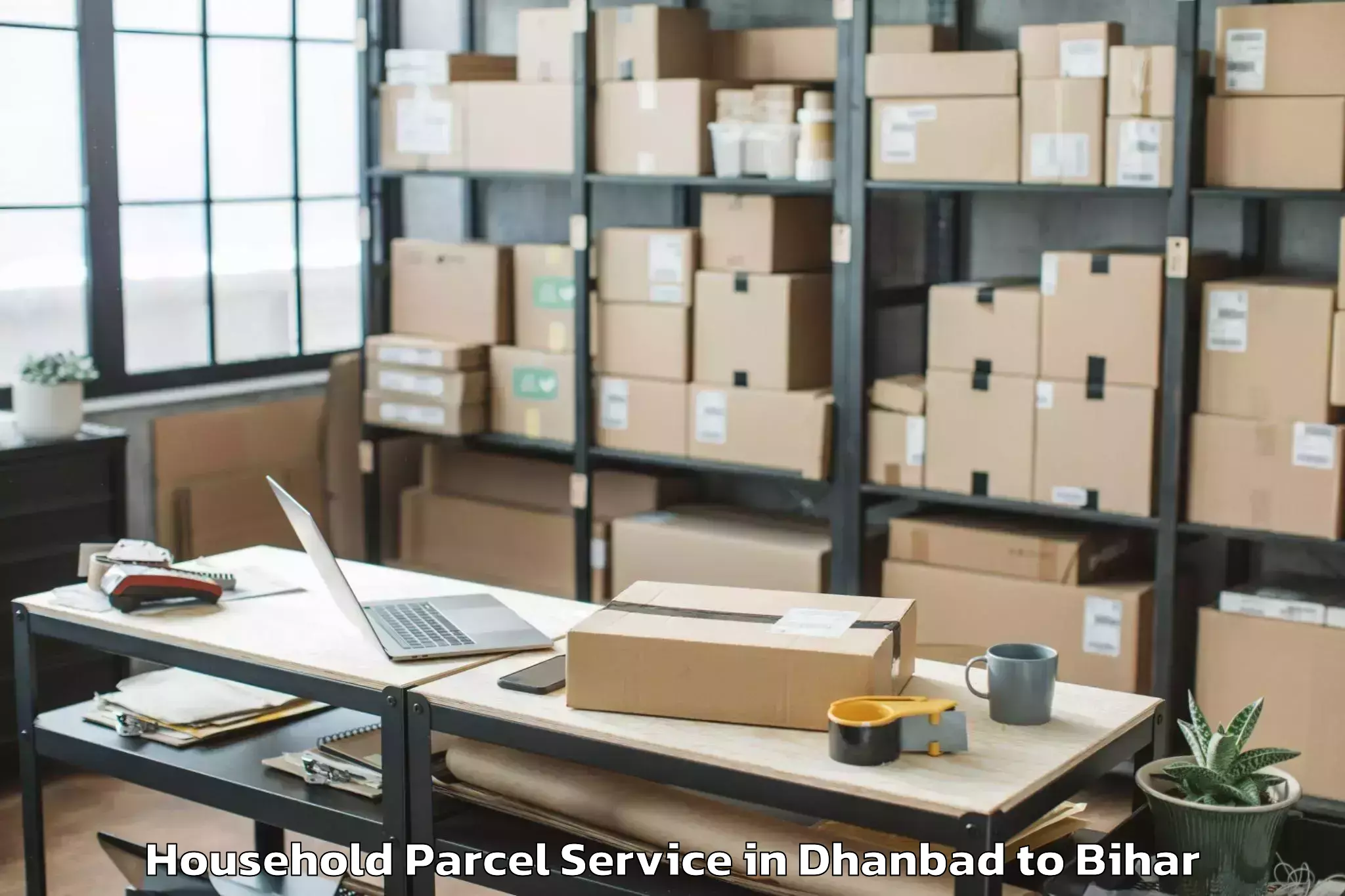 Easy Dhanbad to Barhiya Household Parcel Booking